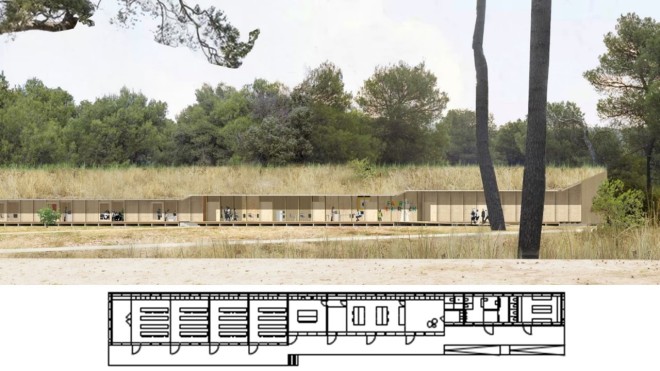 2024 theoretisch beeld nieuw gebouw met groendak