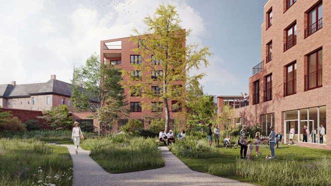 3D-ontwerp van een gedeelte van het Buur & Berg-project